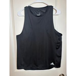 Adidas Women's Own The Run AEROREADY Black Mesh Tank Top Size M